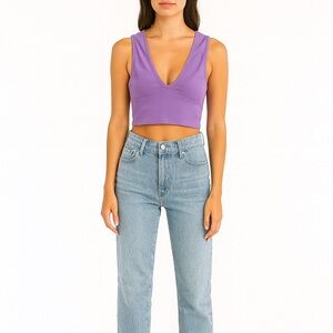 Urban Outfitters Out From Under Size Medium Purple Cropped Bra Top.